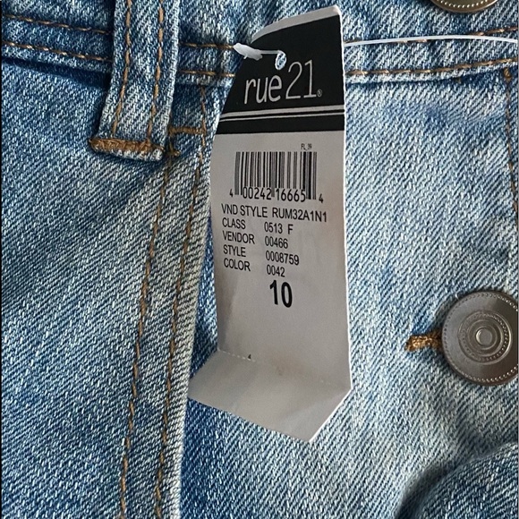 Jean • Denim • Shortalls • Short Overalls • Rue 21 • NWT • - Picture 5 of 5
